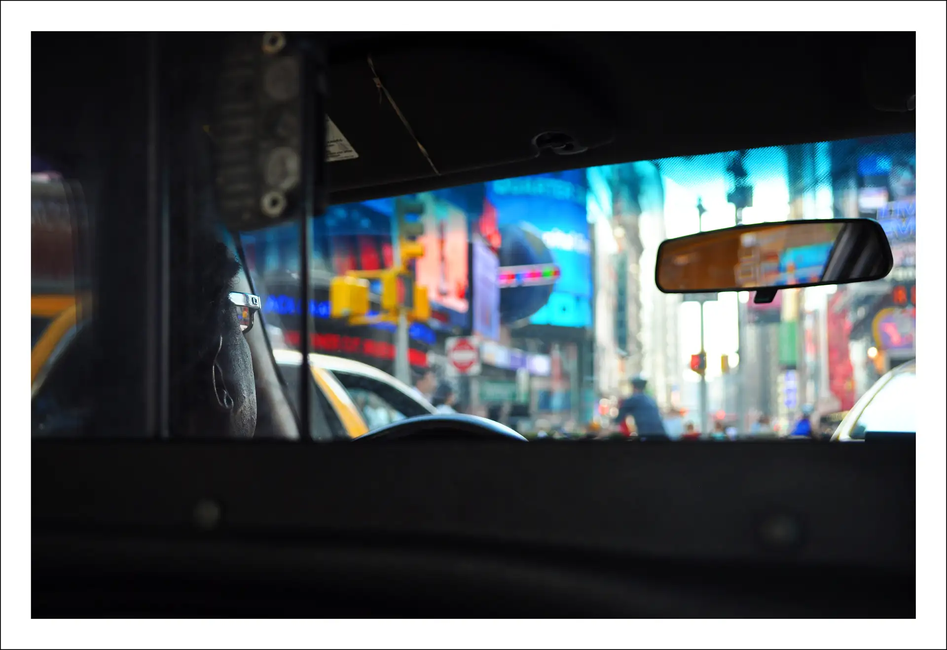 New York, from inside a taxi