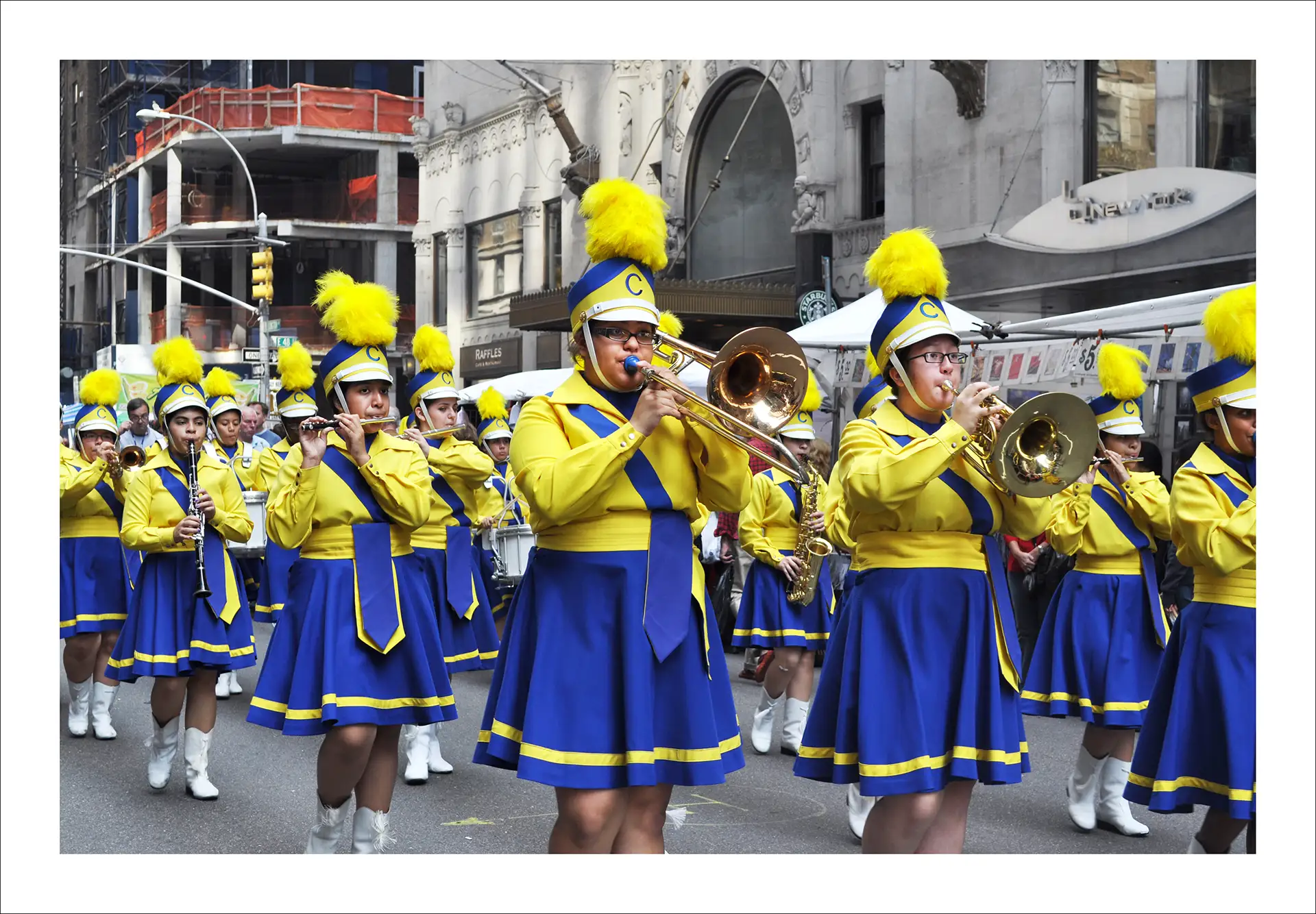 New York, marching band with tubas